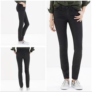 EUC Madewell Skinny Skinny Coated Black Jeans 25